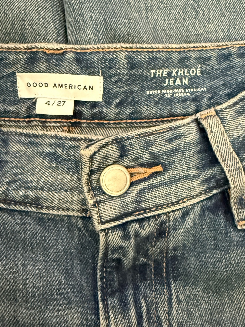 Revolve Good American The Khloe Jeans High-Rise Destroyed Distressed Size 4 / 27 - Picture 10 of 13
